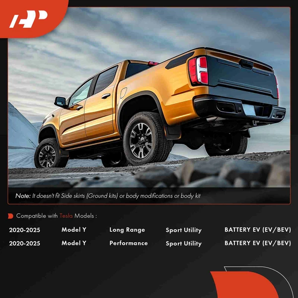 4 Pcs Front & Rear Upgraded Mud Flaps Splash Guards Mudguards for Tesla Model Y 2020-2025