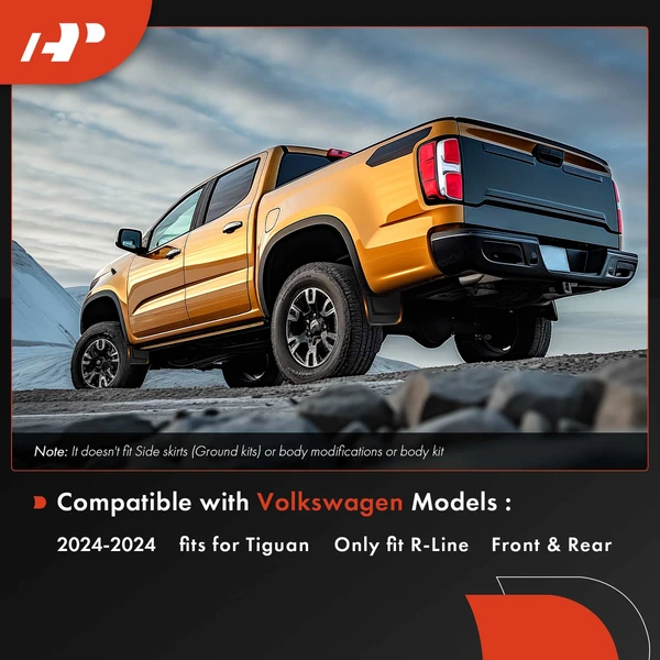 4 Pcs Front & Rear Mud Flaps Splash Guards Fender for Volkswagen Tiguan R-Line 2024