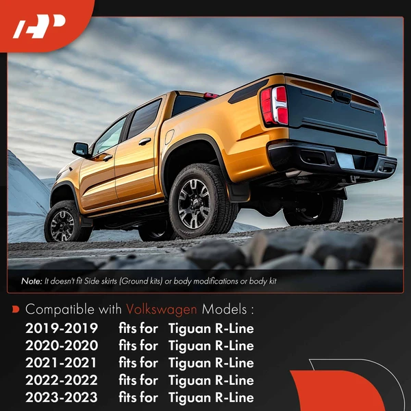 4 Pcs Front & Rear Mud Flaps Splash Guards Fender for VW Tiguan R-Line 2019-2023