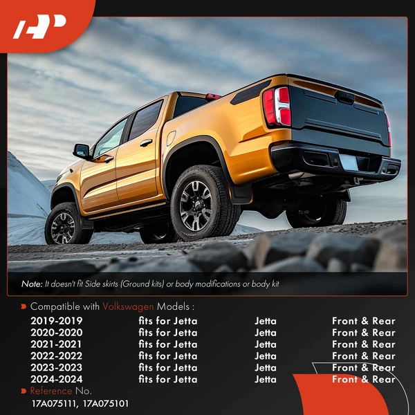 4 Pcs Front & Rear Splash Guards Mud Flaps for Volkswagen Jetta 2019-2024 Sedan