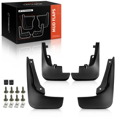 4 Pcs Front & Rear Mud Flaps Splash Guards without Fender Flares