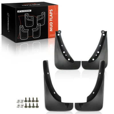 4 Pcs Rear & Front Wheels Splash Guards Mud Flaps 