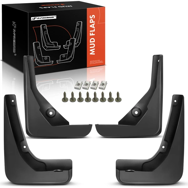 4 Pcs Front & Rear Mud Flaps Splash Guards for Cadillac CTS Sedan 2014-2016