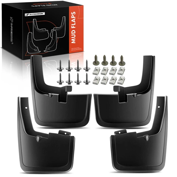 4 Pcs Front & Rear Mud Flaps Splash Guards With Fender Flares for Ford F-150 2015-2020