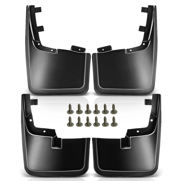 4 Pcs Front & Rear Mud Flaps Splash Guards without Fender Flares for Ford F-150 2015-2020