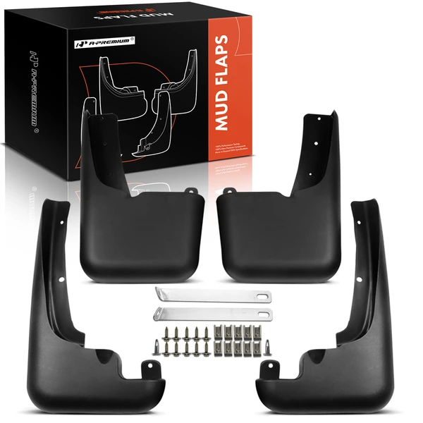 4 Pcs Front & Rear Mud Flaps Splash Guards with Fender Flares for 1999-2010 Ford F-250 Super Duty