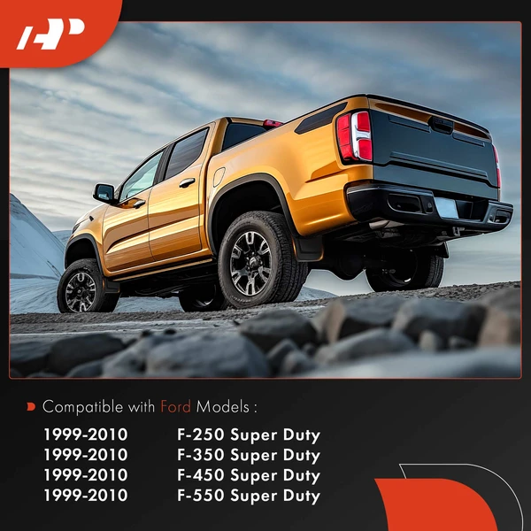 4 Pcs Front & Rear Mud Flaps Splash Guards with Fender Flares for Ford F-250 F-350 1999-2010