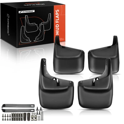 4 Pcs Front & Rear Mud Flaps Splash Guards without Fender Flares