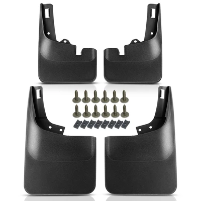 4 Pcs Front & Rear Mud Flaps Splash Guards without Fender Flares