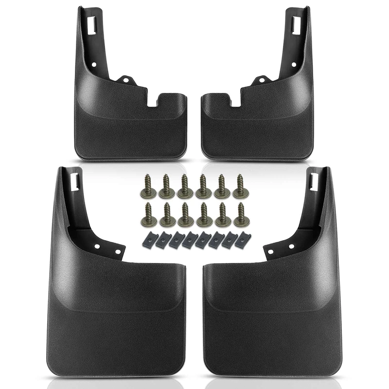 4 Pcs Front & Rear Mud Flaps Splash Guards without Fender Flares for F-150 2021-2022