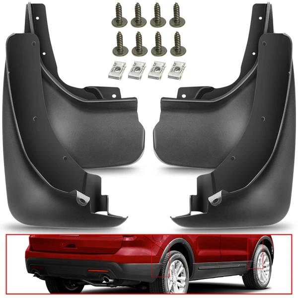 4 Pcs Front & Rear Mud Flaps Splash Guards for Ford Explorer 2011 2012 2018