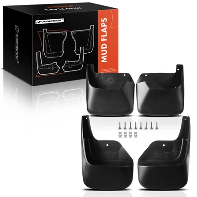 4 Pcs Front & Rear Mud Flaps Splash Guards without Fender Flares