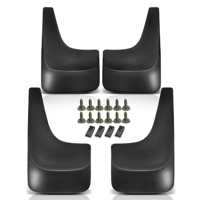 4 Pcs Front & Rear Mud Flaps Splash Guards without Fender Flares