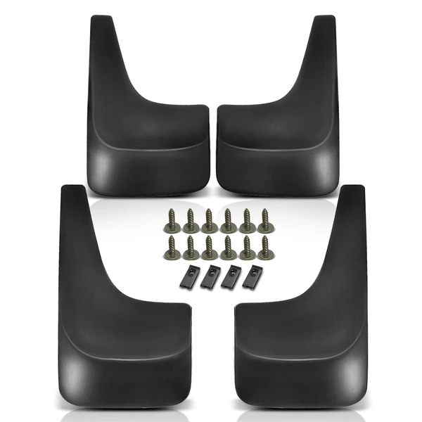 4 Pcs Front & Rear Mud Flaps Splash Guards without Fender Flares for 2001-2014 Chevrolet Suburban 1500
