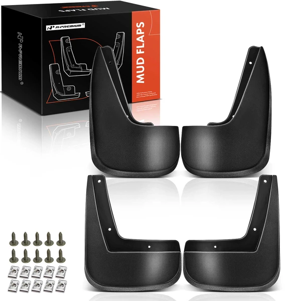 4 Pcs Front & Rear Mud Flaps Splash Guards With Fender Flares for 2010-2017 Chevrolet Equinox