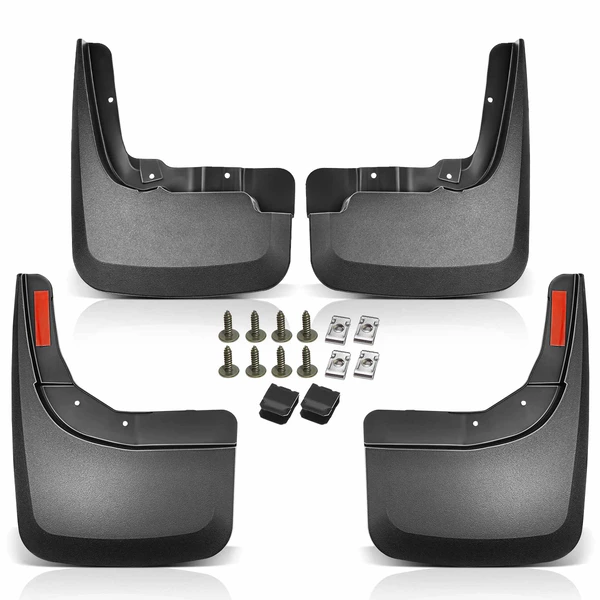 4 Pcs Front & Rear Mud Flaps Splash Guards for 2019-2021 Chevrolet Silverado 1500