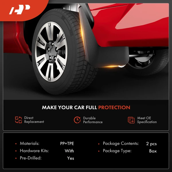 2 Pcs Front Mud Flaps Splash Guards for Chevy Suburban Tahoe 2021-2023 SUV