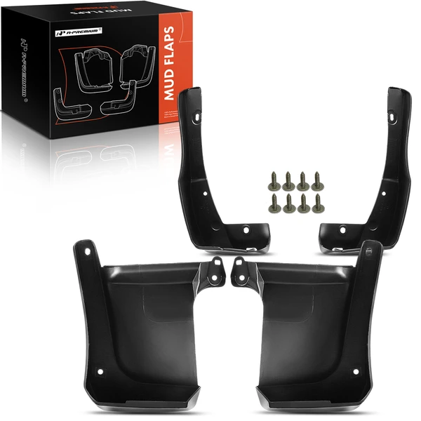 4 Pcs Front & Rear Mud Flaps Splash Guards without Fender Flares for 2013-2015 Honda Accord