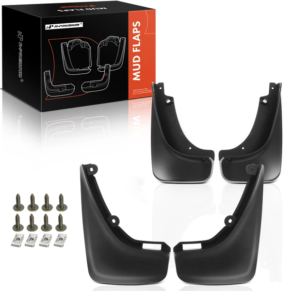 4 Pcs Front & Rear Mud Flaps Splash Guards with Fender Flares for Jeep Cherokee 2019-2021 2023