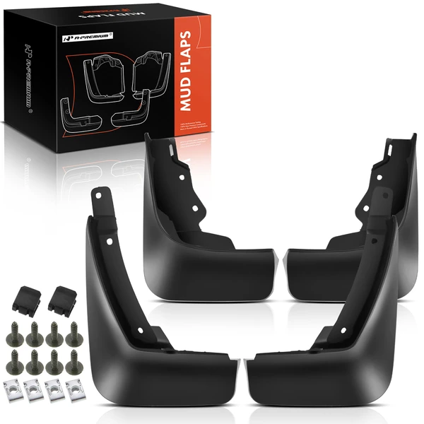 4 Pcs Front & Rear Mud Flaps Splash Guards with Fender Flares for 2020-2021 Lincoln Corsair