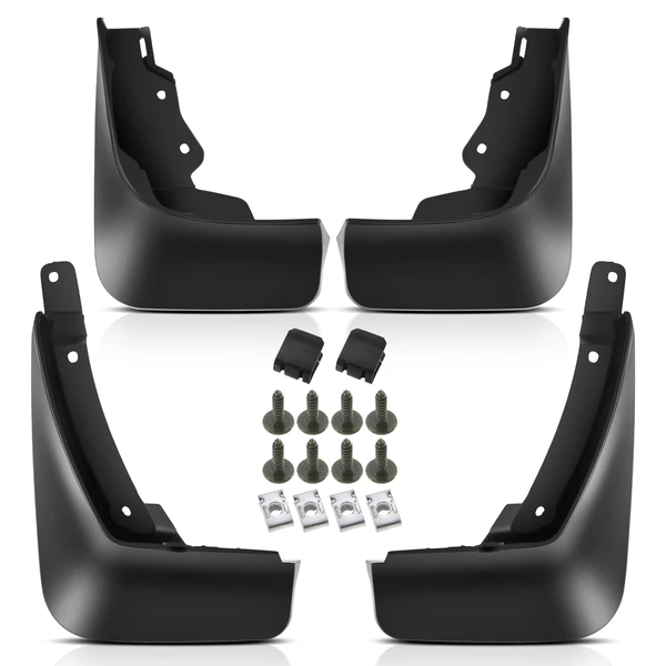 4 Pcs Front & Rear Mud Flaps Splash Guards with Fender Flares for Lincoln Corsair 2020-2021