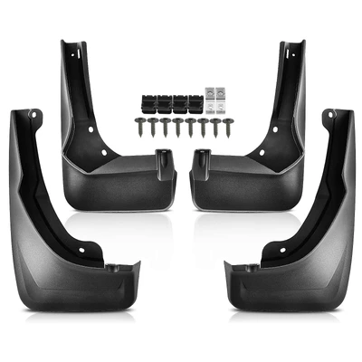 4 Pcs 19in Front & Rear Mud Flaps Splash Guard without Pedal 