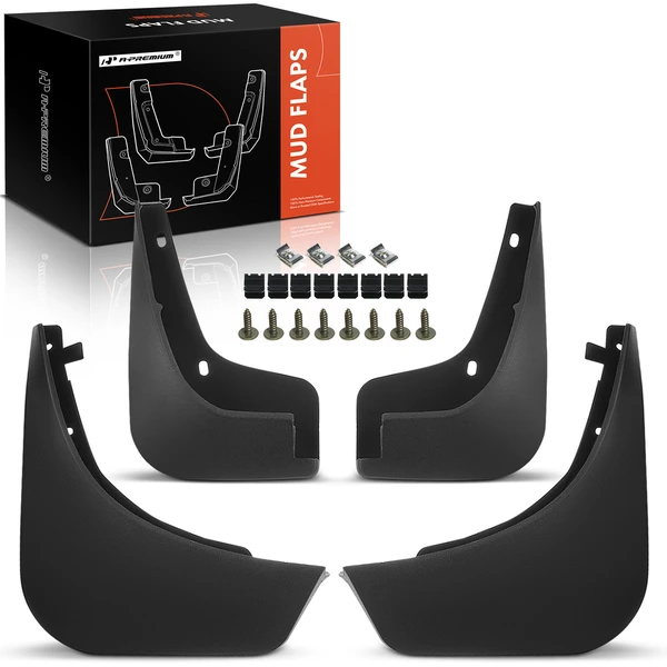 4 Pcs Front & Rear Mud Flaps Splash Guards for 2016-2018 Smart Fortwo