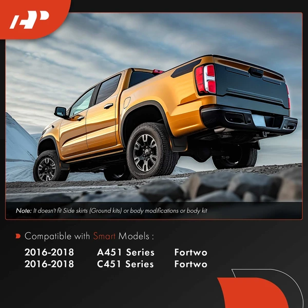 4 Pcs Front & Rear Mud Flaps Splash Guards for Smart Fortwo Convertible Coupe 16-18