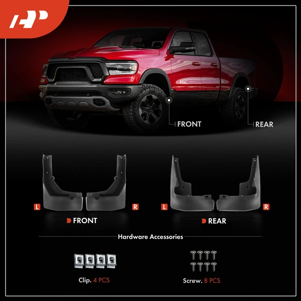 4 Pcs Front & Rear Mud Flaps Splash Guards for Mercedes-Benz GLC-Class X253 2018-2020