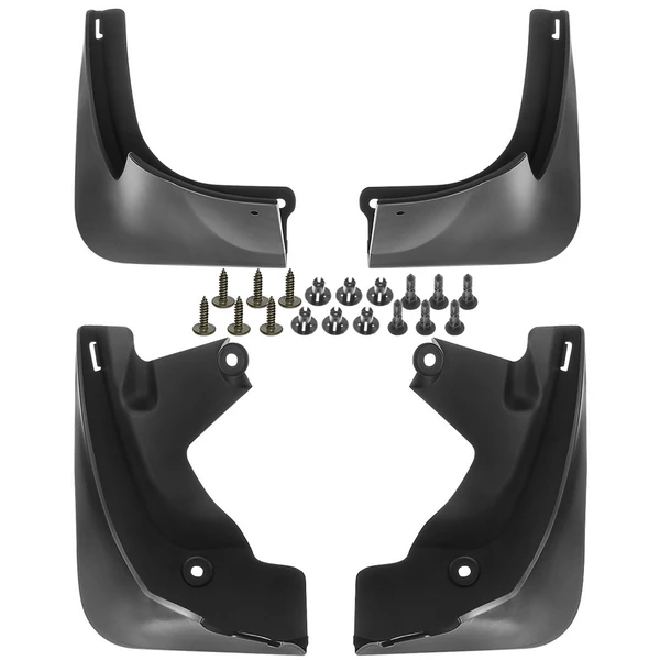 Front & Rear Mud Flaps Splash Guards | Fit All Trim for 2017-2019 Tesla 3