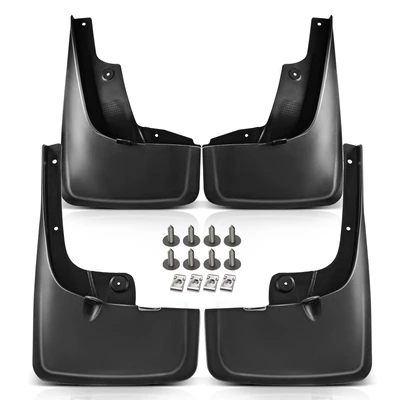 4 Pcs Front & Rear Mud Flaps Splash Guards without Fender Flares