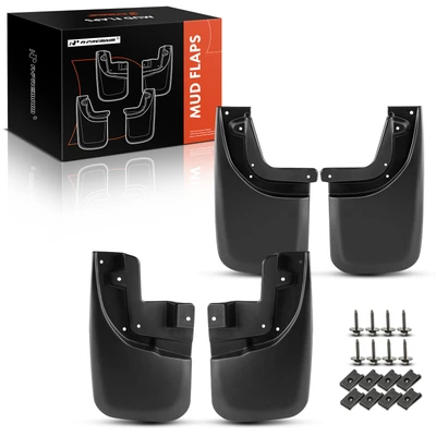 4 Pcs Front & Rear Mud Flaps Splash Guards with Fender Flares