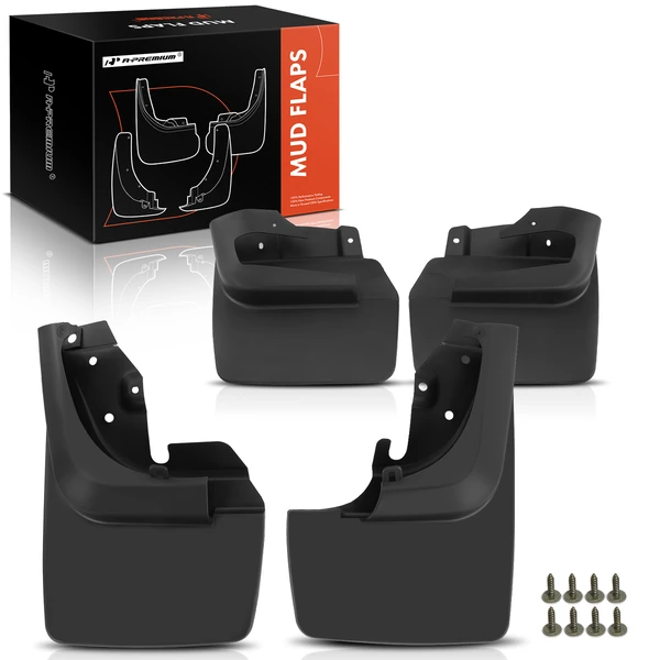 4 Pcs Front & Rear Mud Flaps Splash Guards with Fender Flares for Toyota Land Cruiser 80 Series