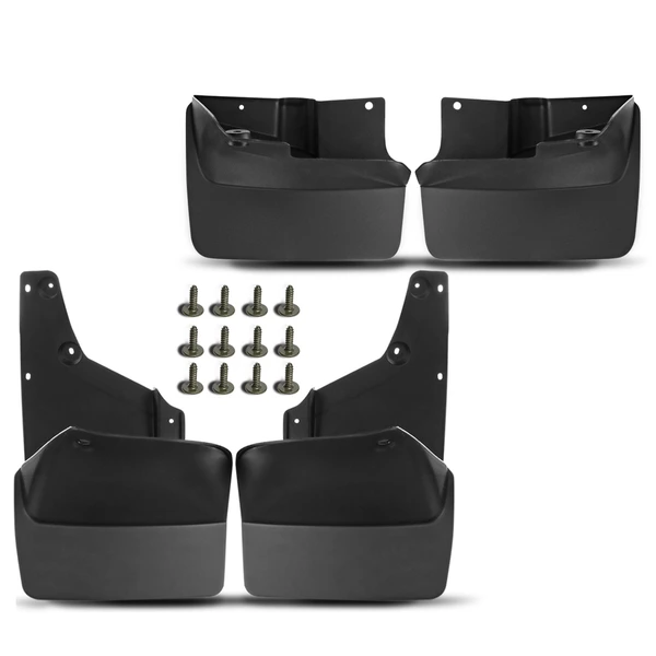 4 Pcs Front & Rear Mud Flaps Splash Guards for Toyota Land Cruiser Base 1998-2007