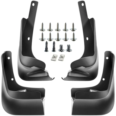 4 Pcs Front & Rear Mud Flaps Splash Guards without Fender Flares