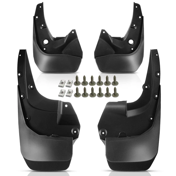 4 Pcs Front & Rear Mud Flaps Splash Guards without Fender Flares for Toyota 4Runner 2014-2019