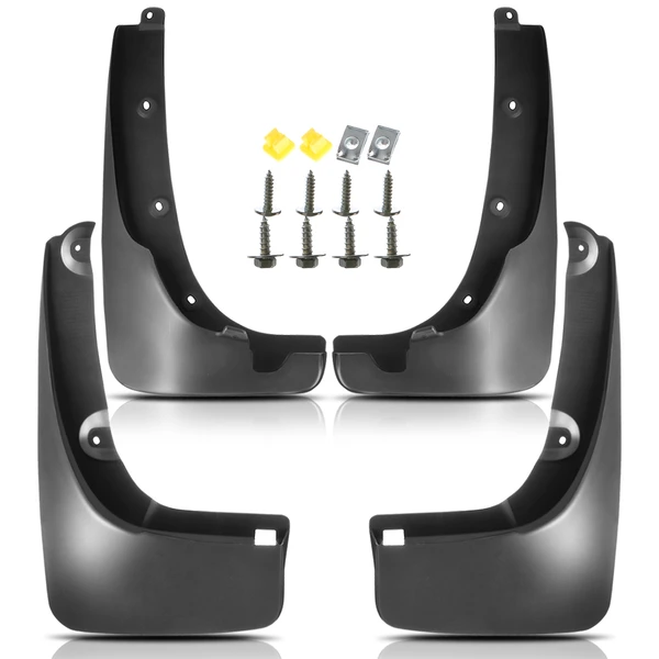 4 Pcs Front & Rear Mud Flaps Splash Guards with Fender Flares for 2000-2005 Toyota RAV4