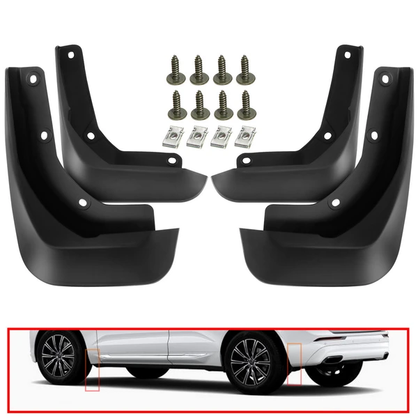 4 Pcs Front & Rear Mud Flaps Splash Guards for Volvo S60 2019 2020 2021