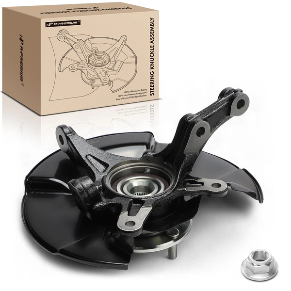 Front Driver Steering Knuckle & Hub Bearing for Honda Civic 2006-2011 L4 2.0L