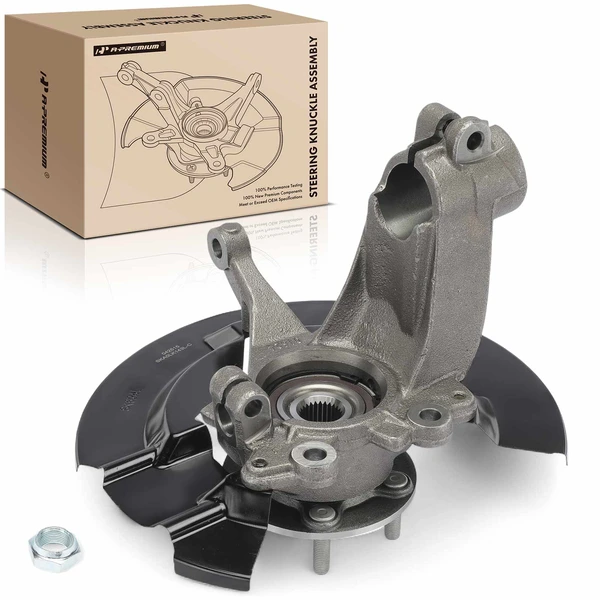 Front Driver Steering Knuckle & Hub Bearing for 2013-2019 Ford Escape