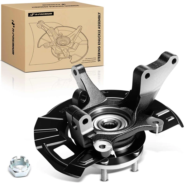 Front Driver Steering Knuckle Assembly for Hyundai Santa Fe 2001-2004 276mm Rotor