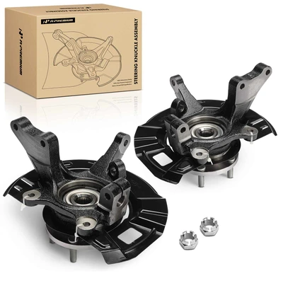 2 Pcs Front Steering Knuckle Assembly for 2001-2004 Hyundai Santa Fe