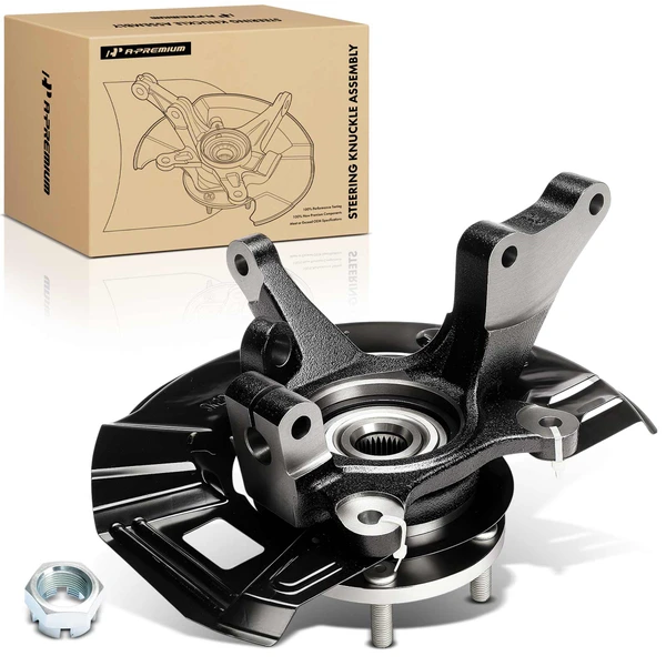 Front Driver Steering Knuckle Assembly for Hyundai Santa Fe 2001-2004 294mm Rotor