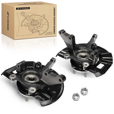 2 Pcs Front Steering Knuckle Assembly