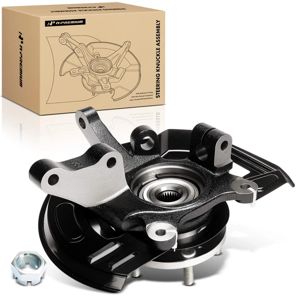 Front Passenger Steering Knuckle Assembly for Hyundai Santa Fe 2001-2004 294mm Rotor