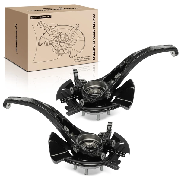 2 Pcs Front Steering Knuckle & Wheel Hub Bearing Assembly for 2008-2010 Hyundai Sonata