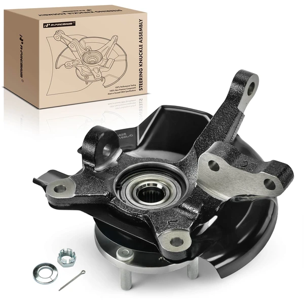 Front Driver Steering Knuckle & Hub Bearing for Hyundai Accent 1999-2006