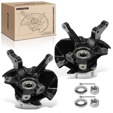 2 Pcs Front Steering Knuckle & Hub Bearing for 1999-2006 Hyundai Accent