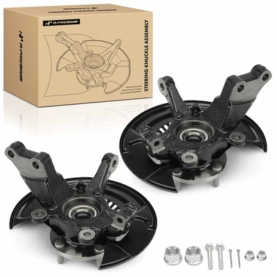 2 Pcs Front Steering Knuckle Assembly
