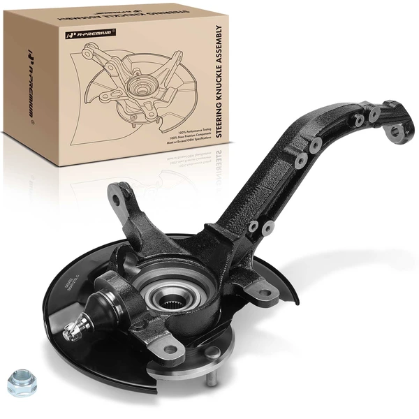 Front Driver Steering Knuckle & Hub Bearing Assembly for Honda Accord 1998-2002